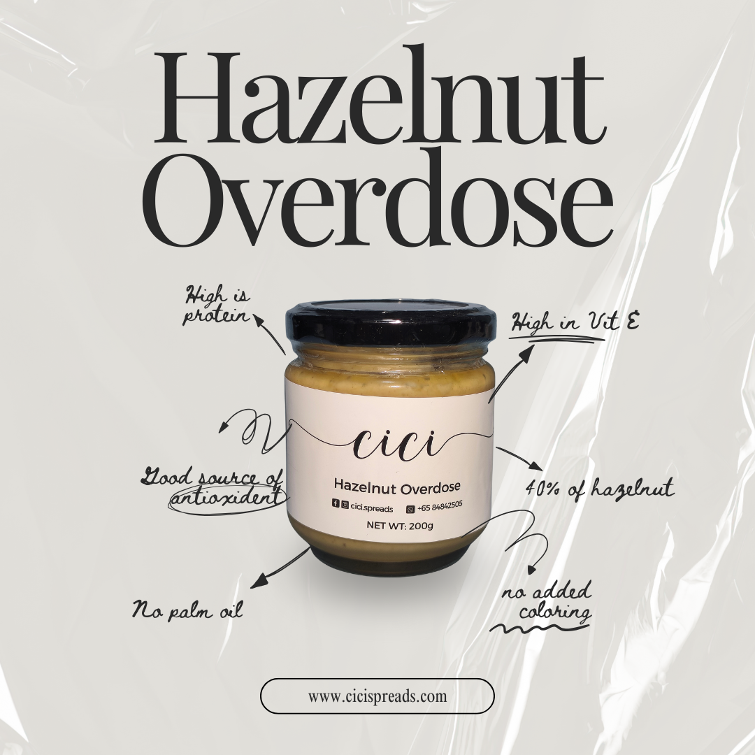 [Made in SG 🇸🇬] Hazelnut Spread 100g | 200g (Hazelnut Overdose)