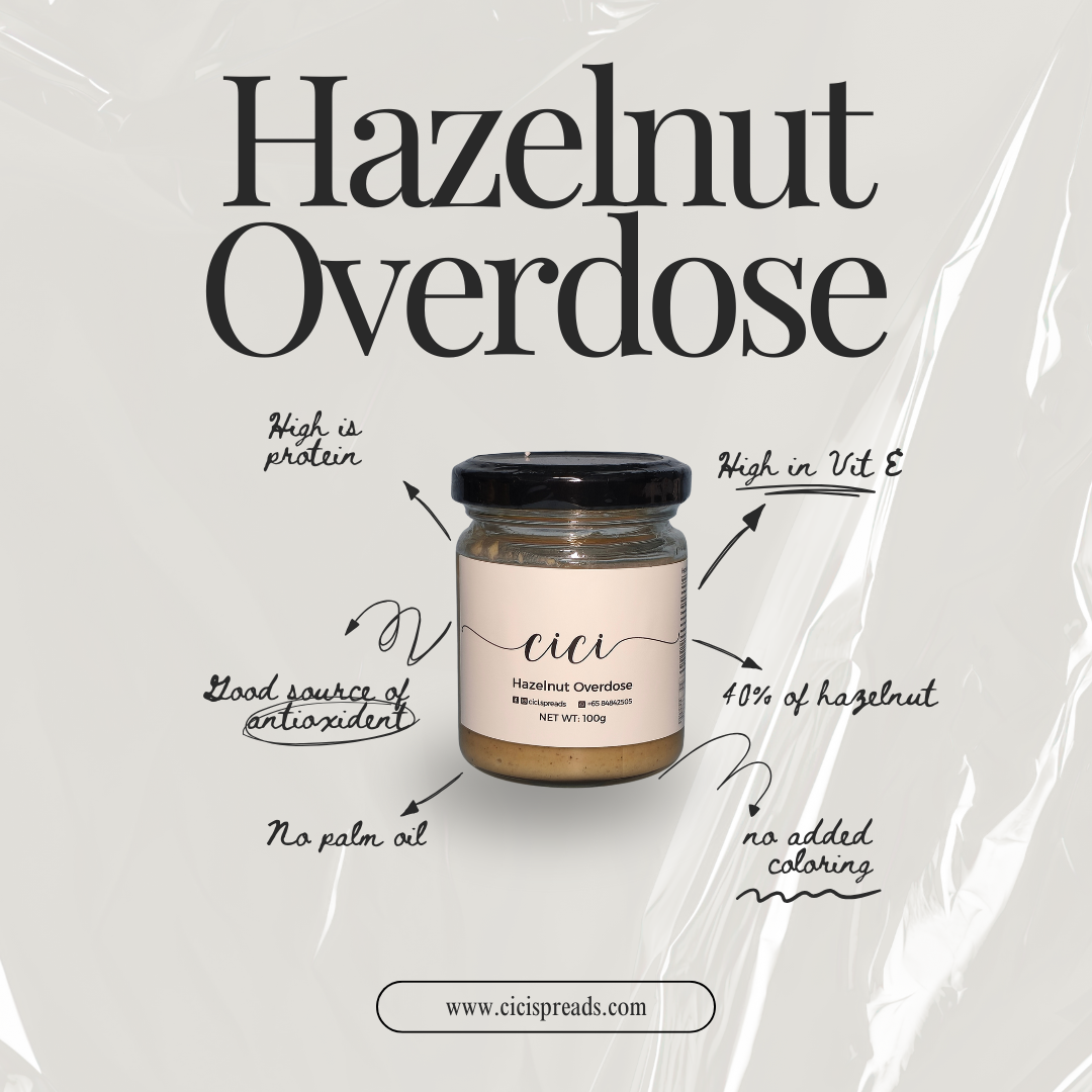 [Made in SG 🇸🇬] Hazelnut Spread 100g | 200g (Hazelnut Overdose)
