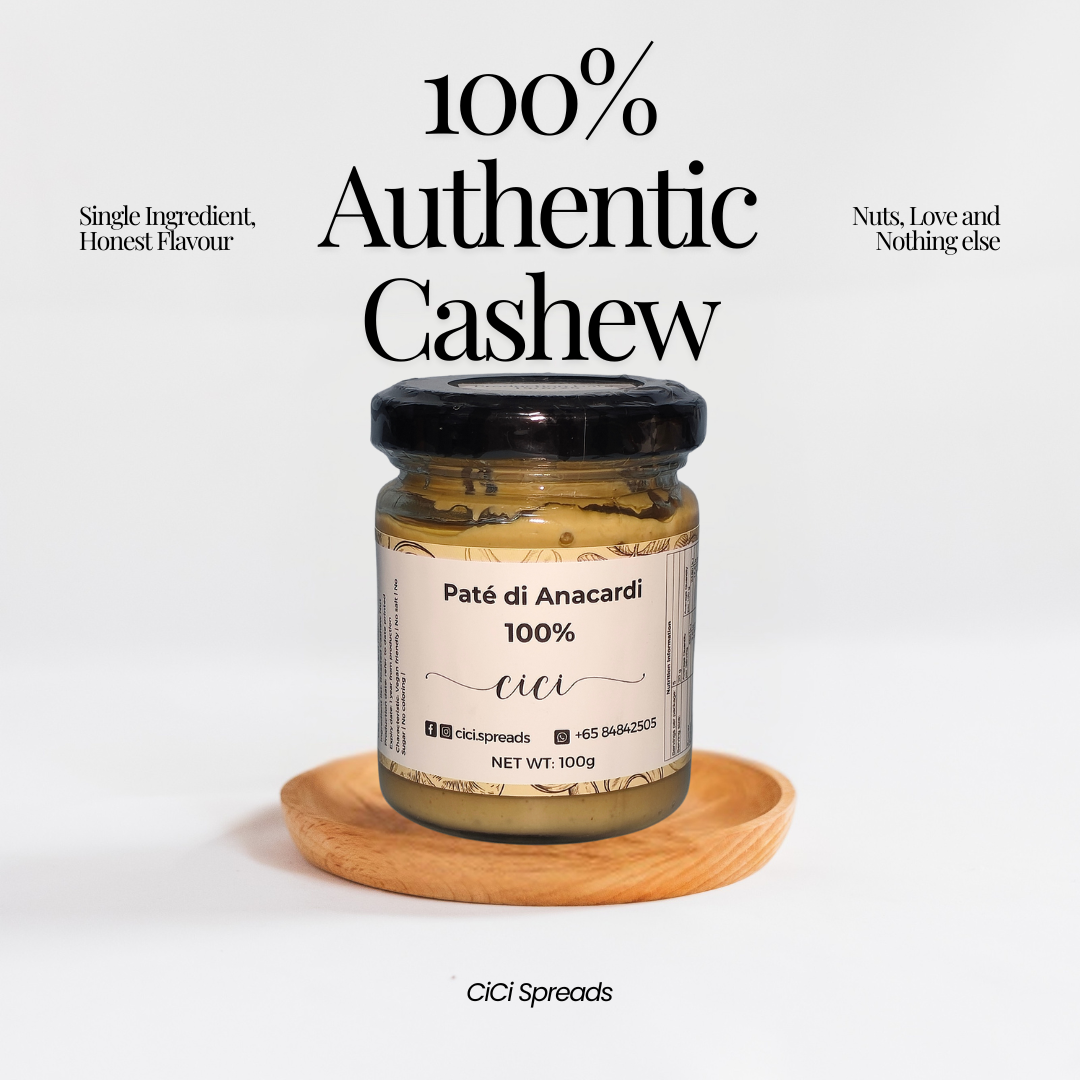 Cici 100% Roasted Cashew Nut Butter (Stone Ground) Paté di Anacardi ...